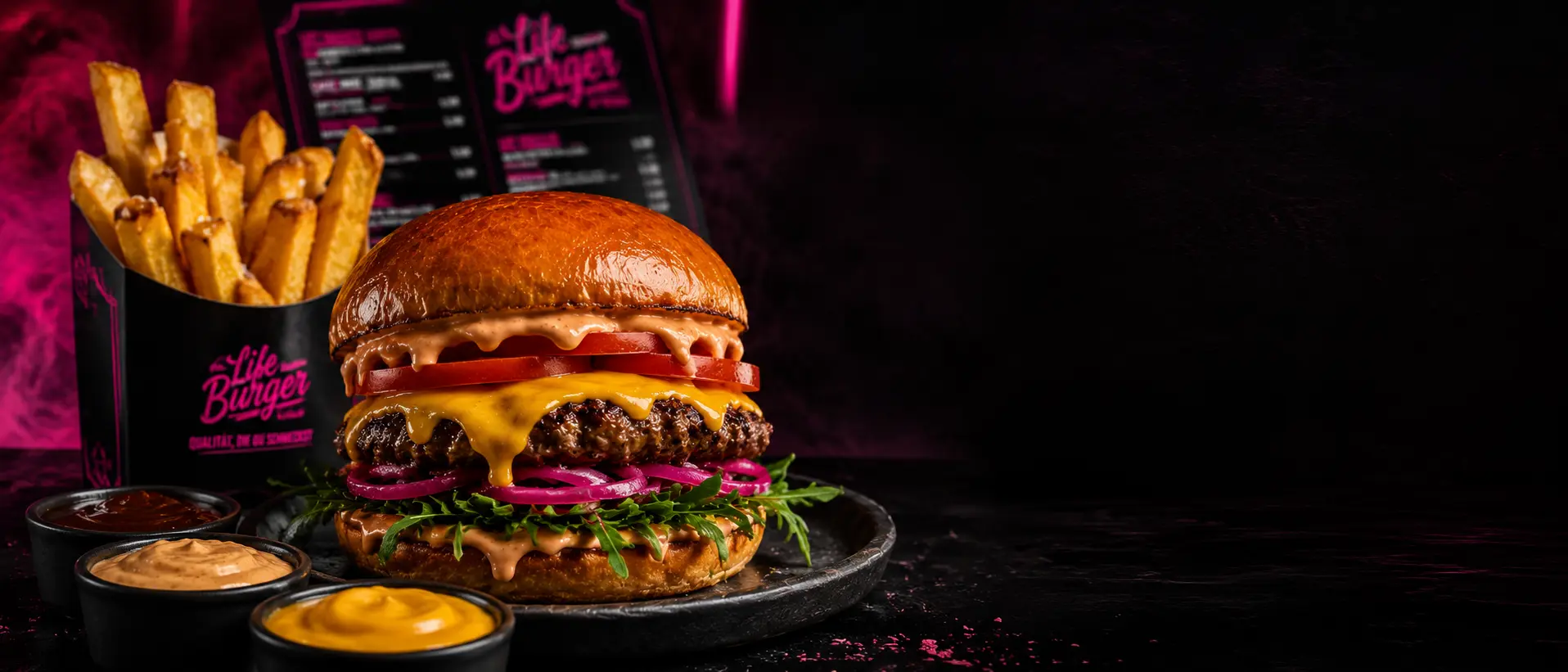 Frischer hausgemachter Burger - Life Burger & More Bad Lippspringe